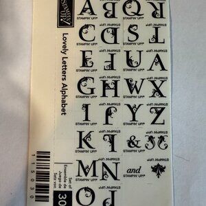 Stampin' Up Lovely Letters Alphabet Wood Block Stamp Set